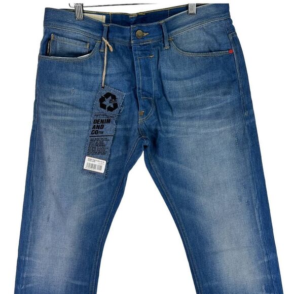 New Diesel Pokus Men US 33 Denim Jeans Slim Fit Sticker Cotton Casual MSRP $199 - Picture 4 of 12